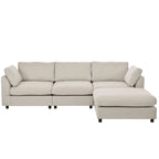 Upholstery Convertible Sectional Sofa,L Shaped Couch with Reversible Chaise for Living Room