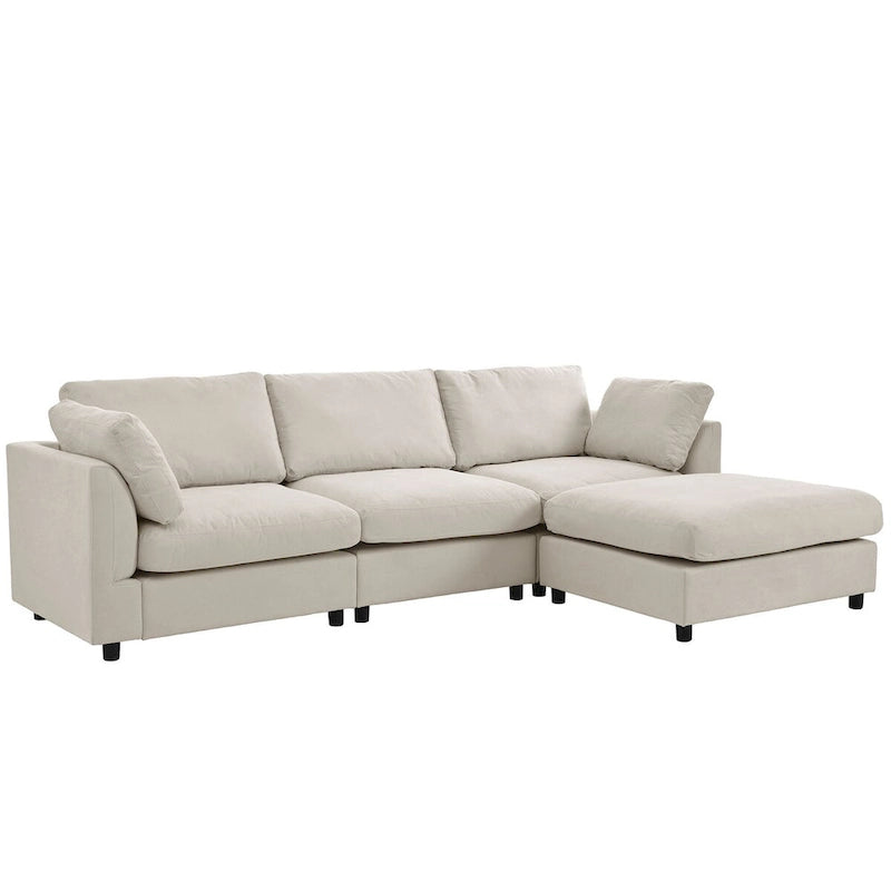 Upholstery Convertible Sectional Sofa,L Shaped Couch with Reversible Chaise for Living Room