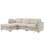 Upholstery Convertible Sectional Sofa,L Shaped Couch with Reversible Chaise for Living Room