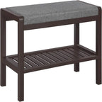 Shoe Rack Bench with Cushion Upholstered Padded Seat