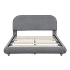 Teddy Fleece Full Size Upholstered Platform Bed with Thick Fabric