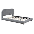 Teddy Fleece Full Size Upholstered Platform Bed with Thick Fabric