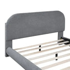 Teddy Fleece Full Size Upholstered Platform Bed with Thick Fabric