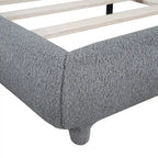 Teddy Fleece Full Size Upholstered Platform Bed with Thick Fabric