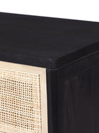 Bria Nine Drawer Dresser - Mango Wood, Cane Detail