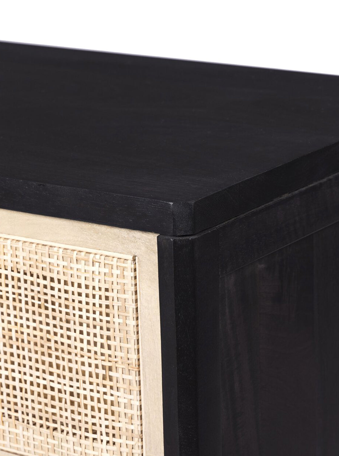 Bria Nine Drawer Dresser - Mango Wood, Cane Detail