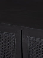 Bria Six Drawer Dresser - Mango Wood, Cane Detail