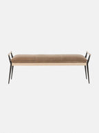 Iger Bench - Upholstered, Oak Wood