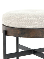 Albert Stool - Upholstered, Metal Base