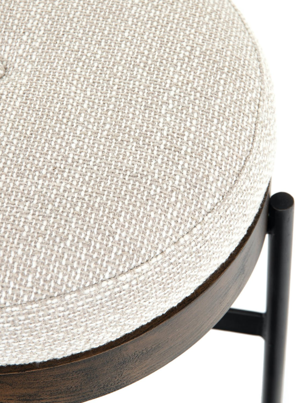 Albert Stool - Upholstered, Metal Base