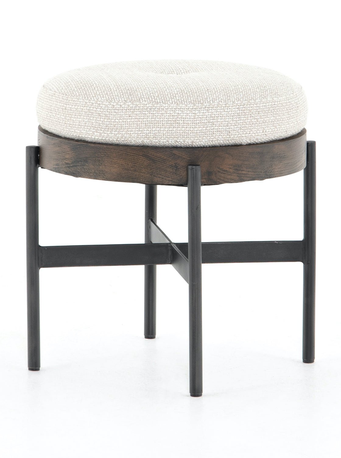 Albert Stool - Upholstered, Metal Base