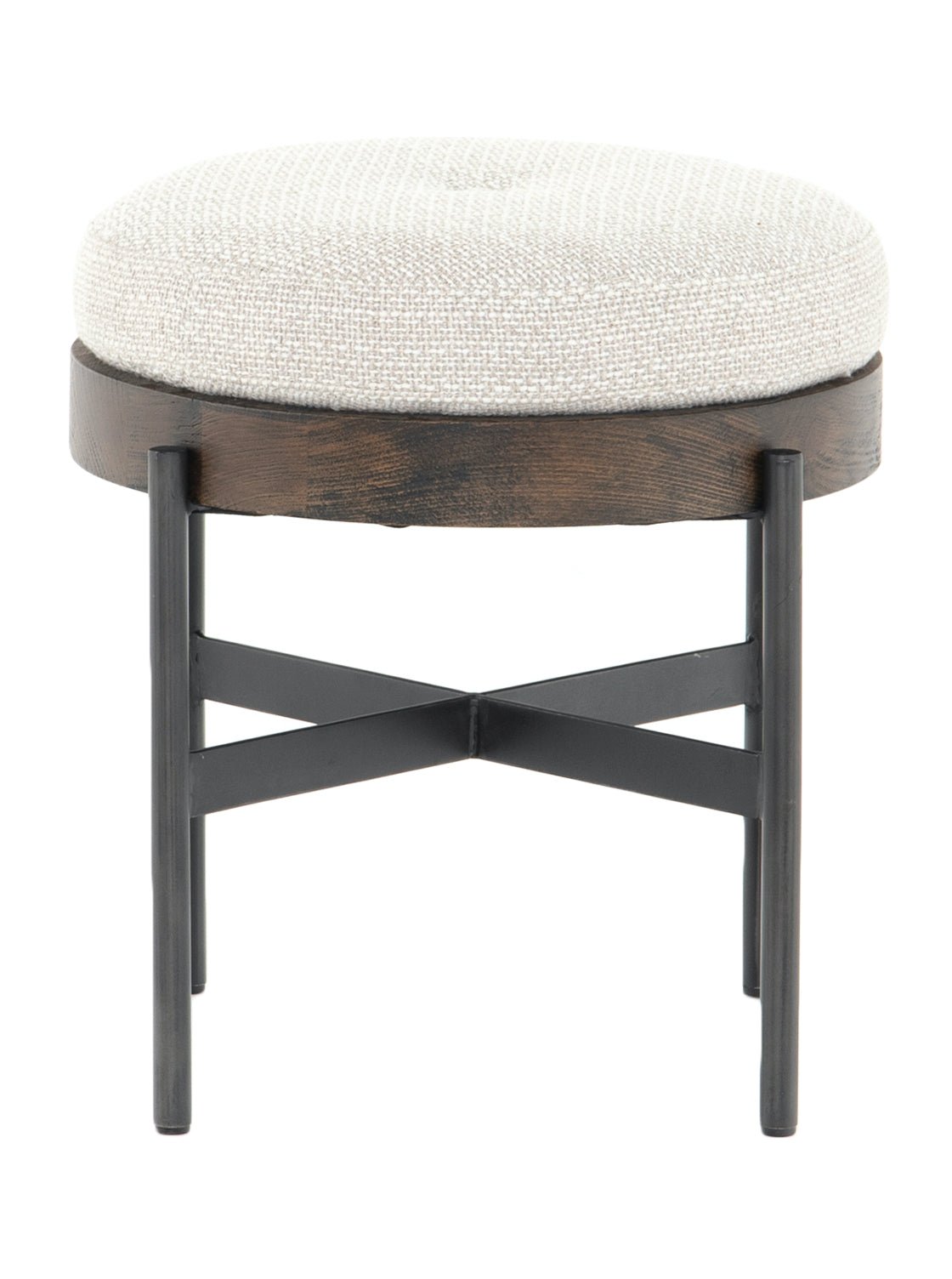 Albert Stool - Upholstered, Metal Base