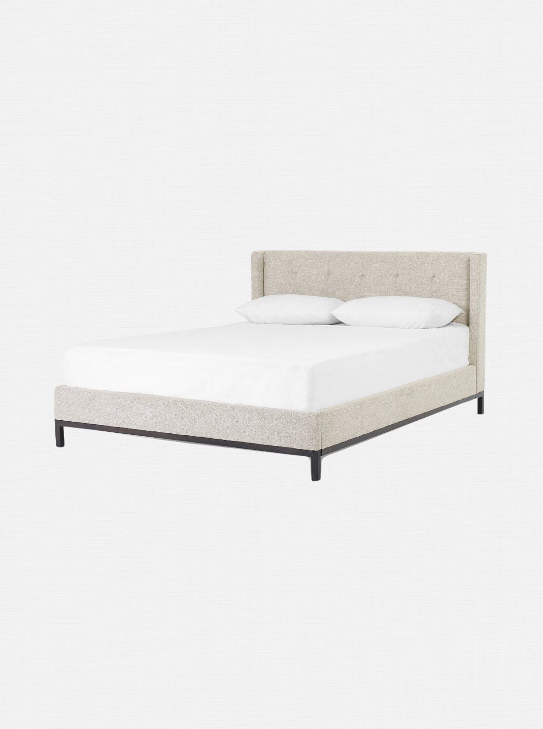 Alfred Bed - Ash Wood, Metal Base