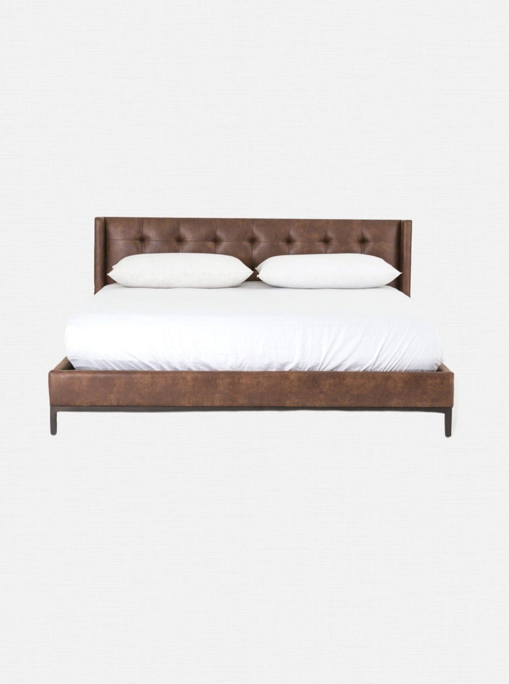 Alfred Bed - Ash Wood, Metal Base