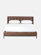 Alfred Bed - Ash Wood, Metal Base