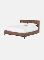 Alfred Bed - Ash Wood, Metal Base