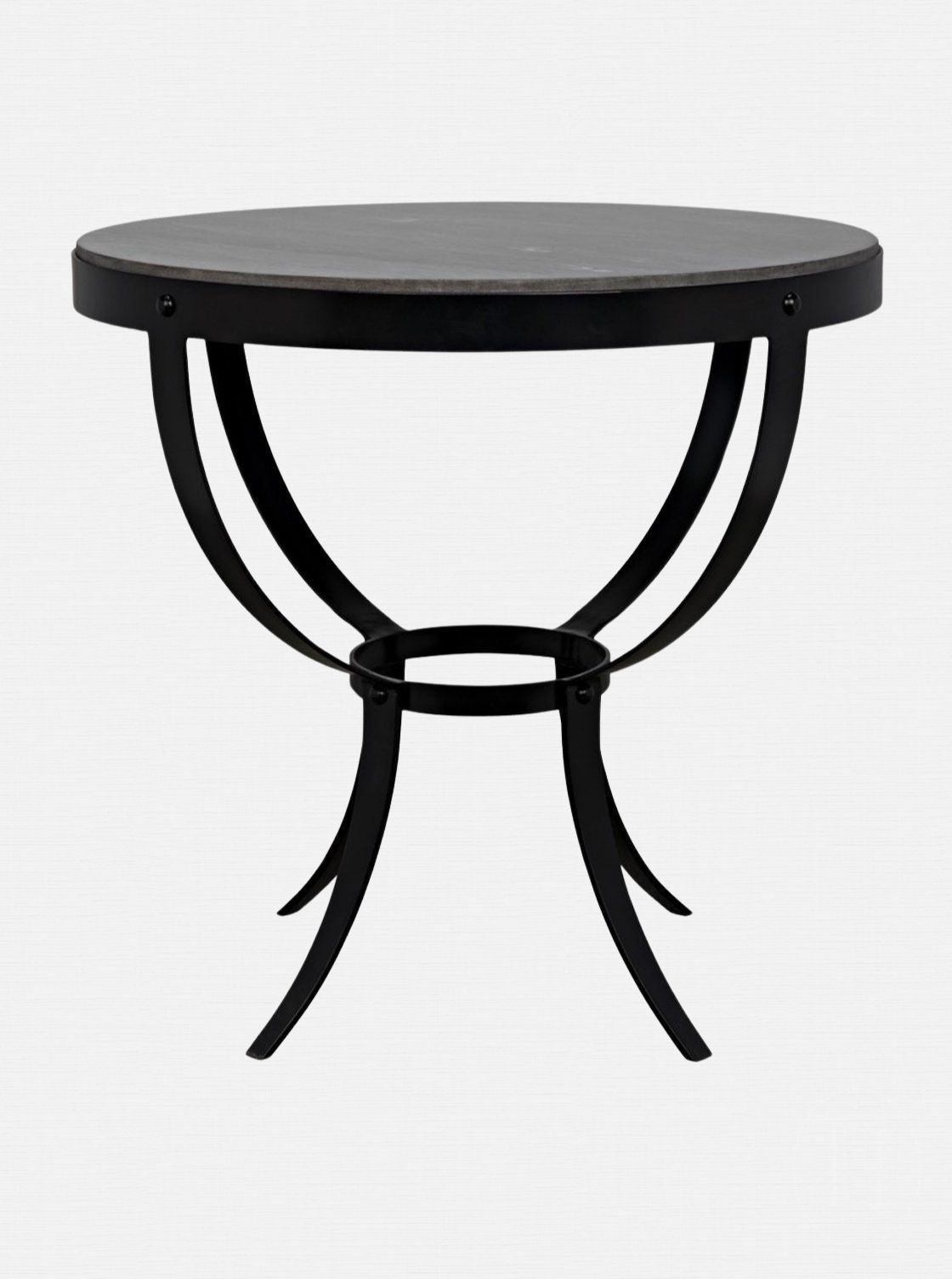 Archer Side Table - Metal Base, Stone Top