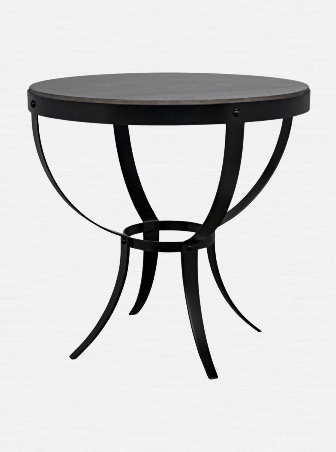 Archer Side Table - Metal Base, Stone Top