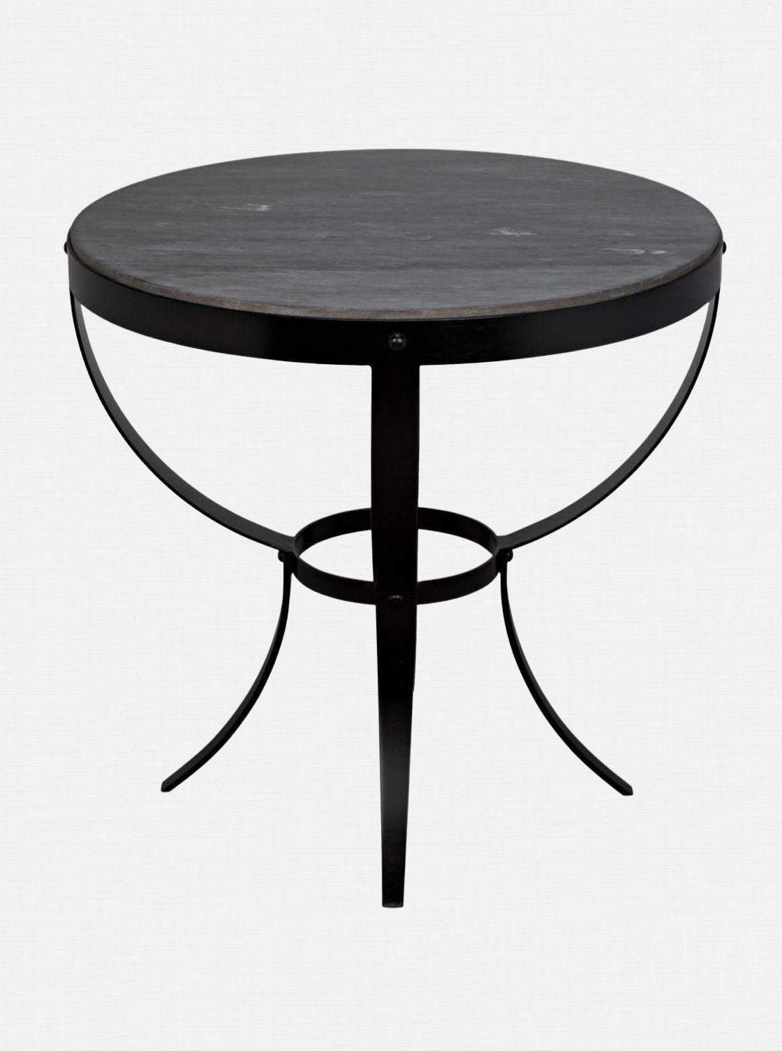 Archer Side Table - Metal Base, Stone Top