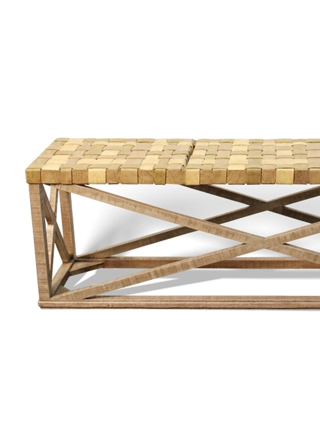 Asher Bench - Leather, Ash Wood