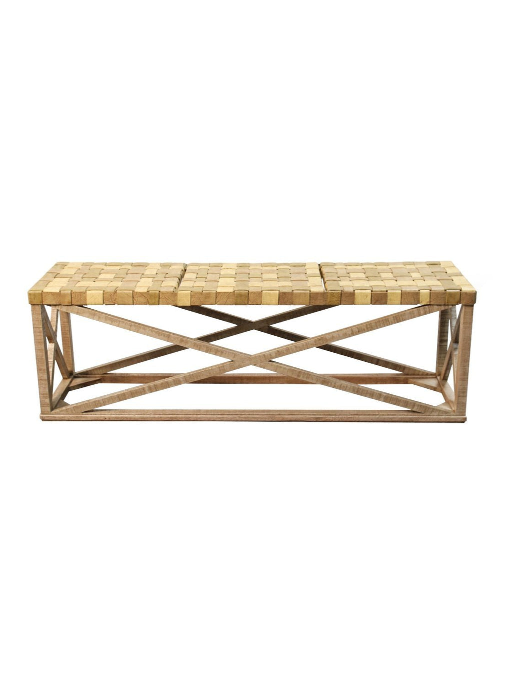 Asher Bench - Leather, Ash Wood