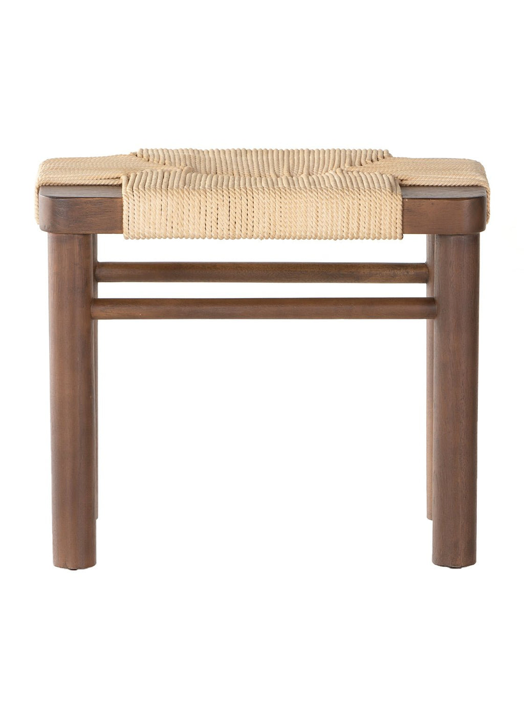Avery Stool - Upholstered, Mahogany Wood