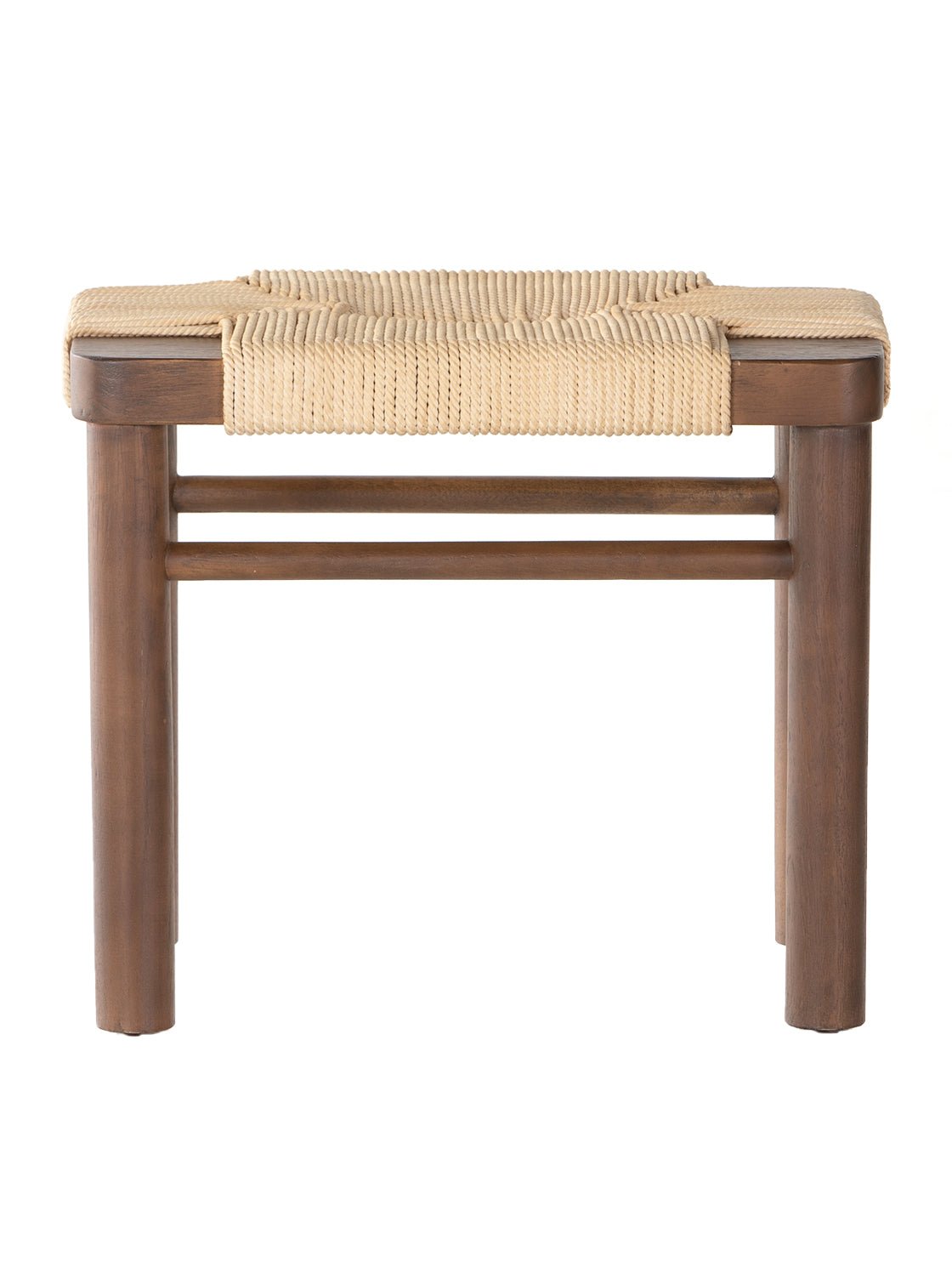 Avery Stool - Upholstered, Mahogany Wood