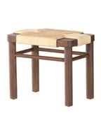 Avery Stool - Upholstered, Mahogany Wood