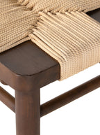 Avery Stool - Upholstered, Mahogany Wood