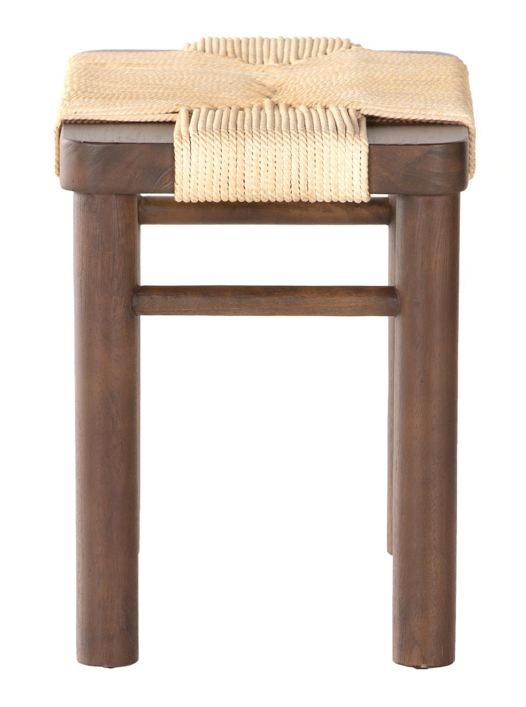 Avery Stool - Upholstered, Mahogany Wood