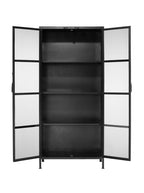 Birdie Cabinet - Metal Base, Glass Top