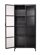 Birdie Cabinet - Metal Base, Glass Top