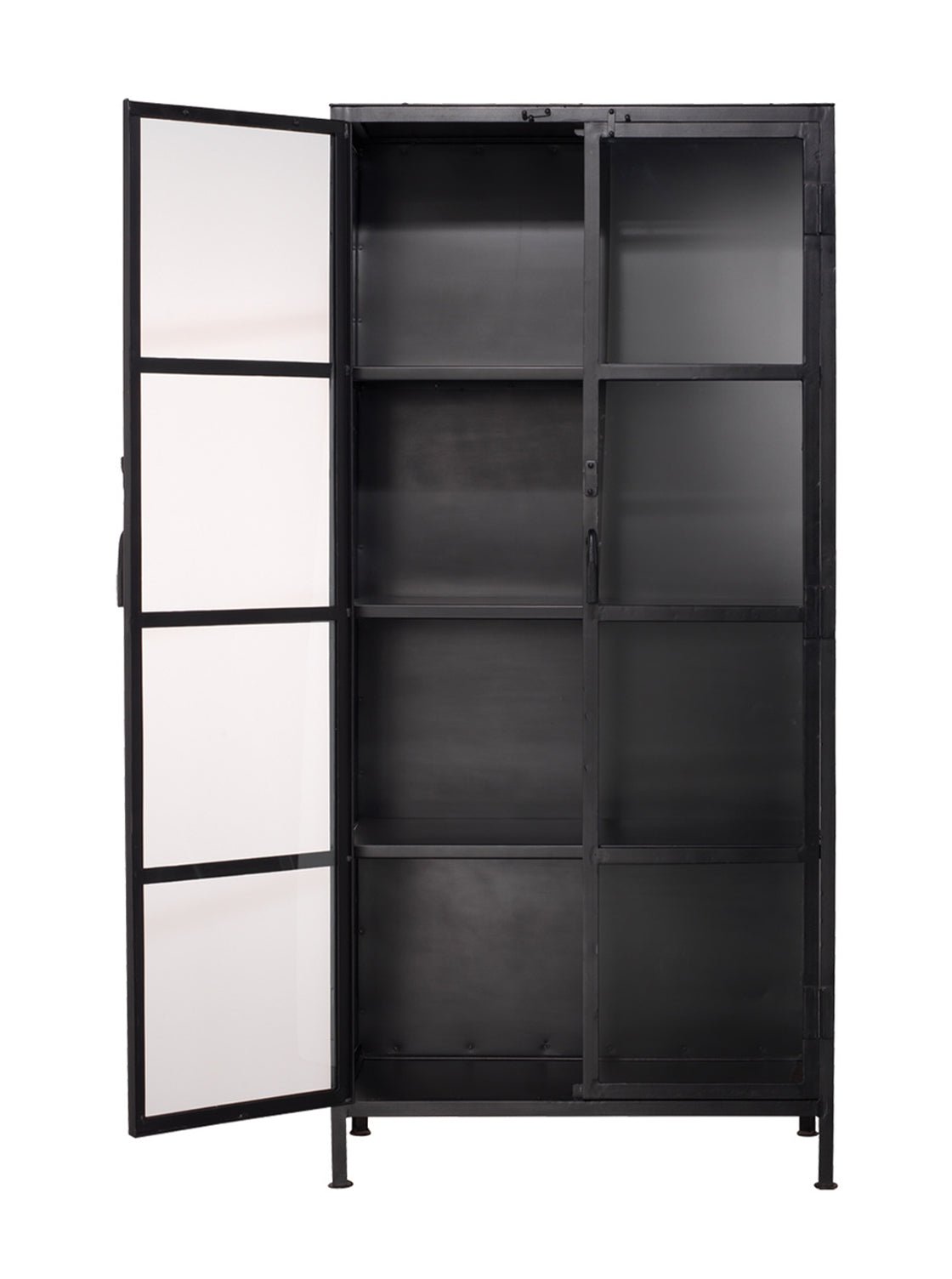 Birdie Cabinet - Metal Base, Glass Top