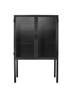 Birdie Small Cabinet - Metal Base, Glass Top