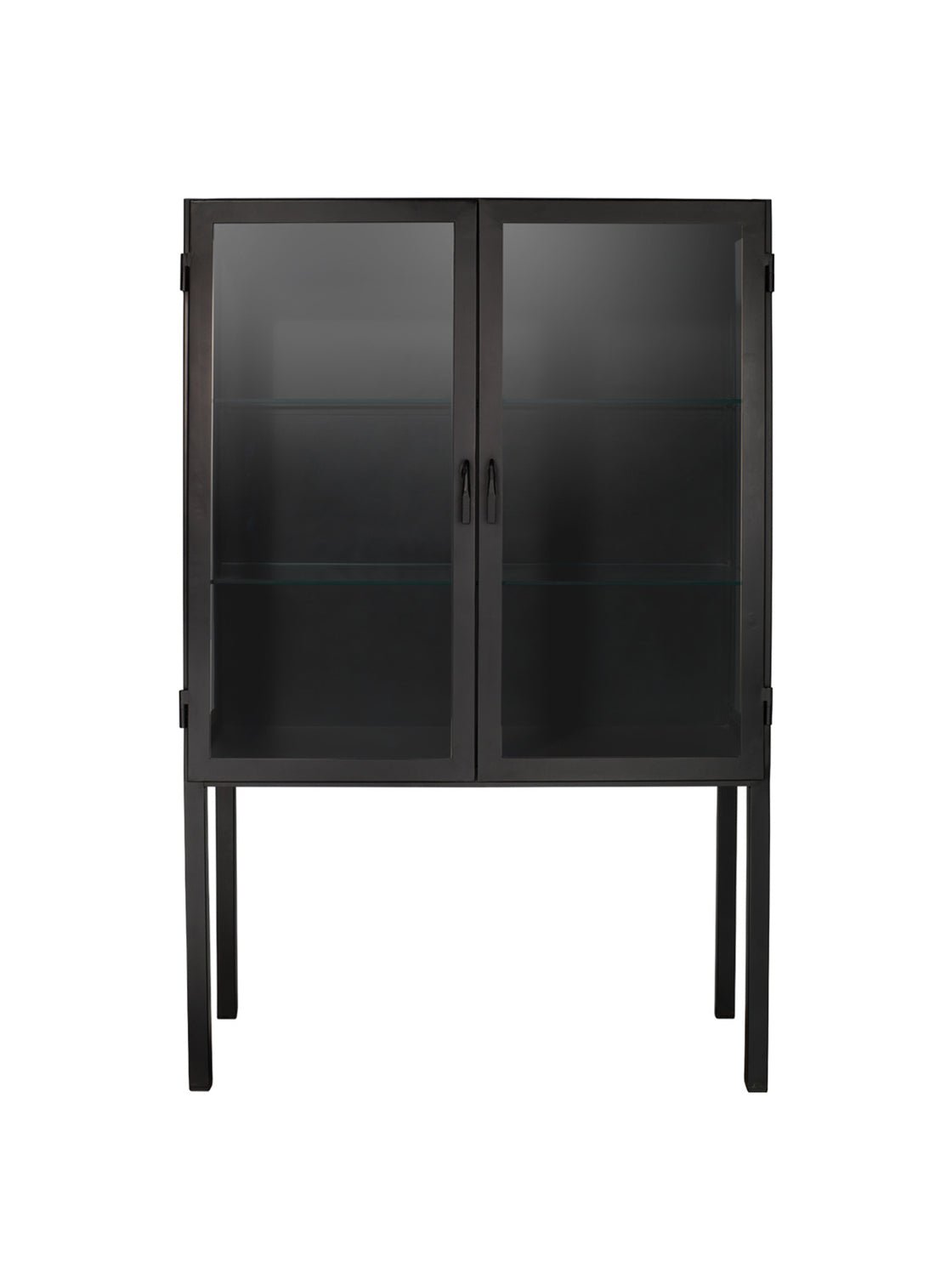 Birdie Small Cabinet - Metal Base, Glass Top