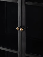 Bowie Cabinet - Metal Base, Glass Top