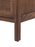 Bria Nine Drawer Dresser - Mango Wood, Cane Detail