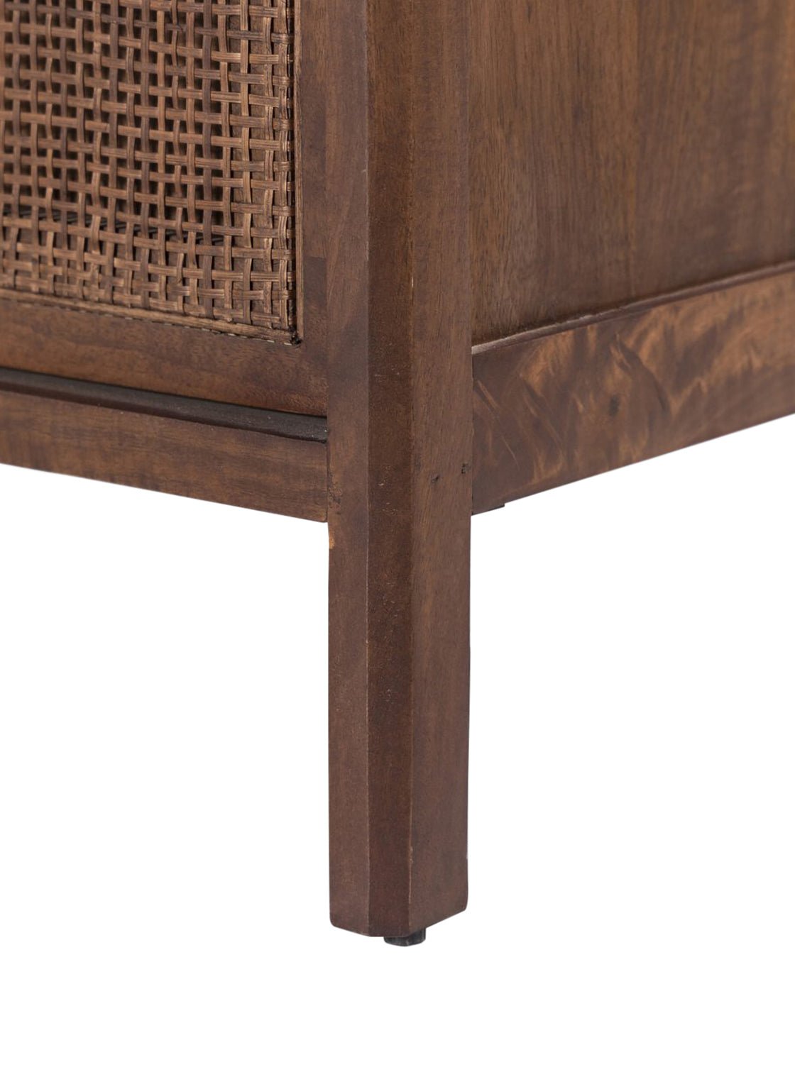 Bria Nine Drawer Dresser - Mango Wood, Cane Detail