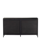 Bria Six Drawer Dresser - Mango Wood, Cane Detail