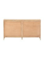 Bria Six Drawer Dresser - Mango Wood, Cane Detail