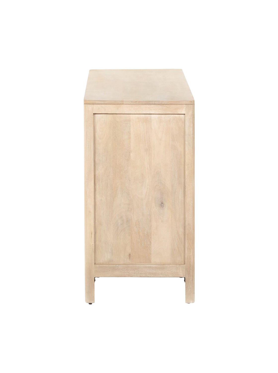 Bria Six Drawer Dresser - Mango Wood, Cane Detail