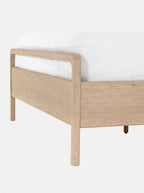 Campbell Bed - Leather, Oak Wood