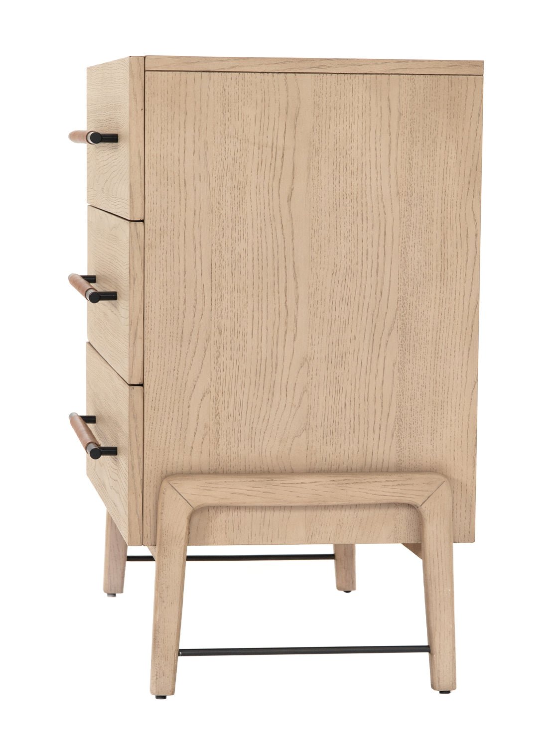 Campbell Dresser - Leather, Oak Wood