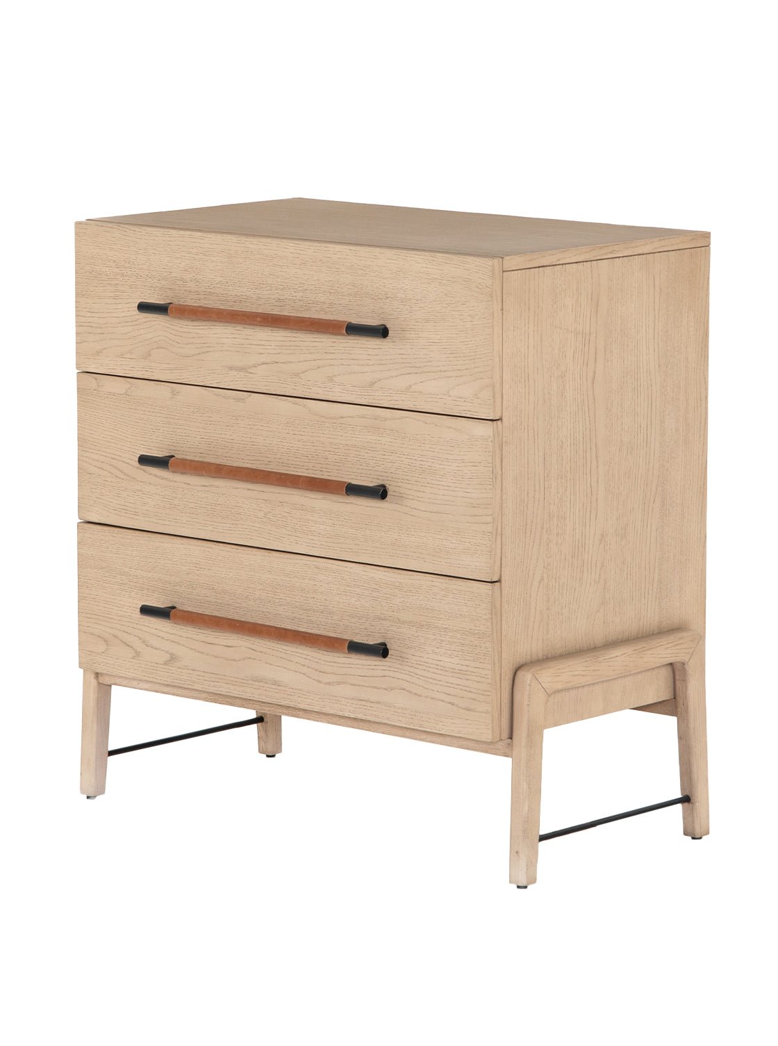 Campbell Dresser - Leather, Oak Wood