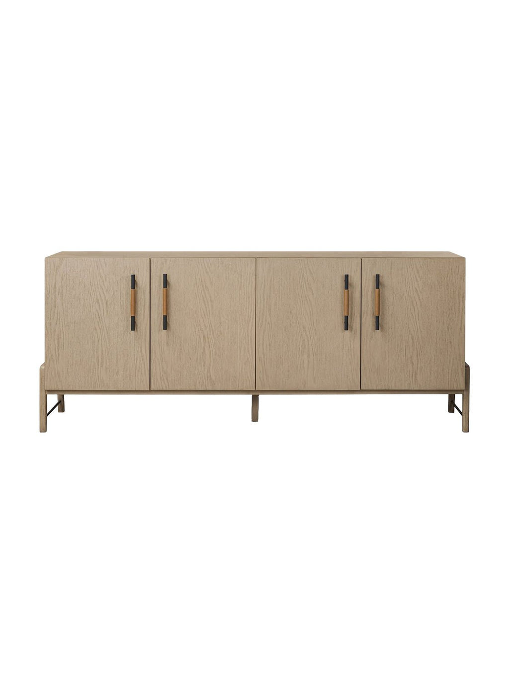 Campbell Sideboard - Leather, Oak Wood