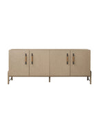 Campbell Sideboard - Leather, Oak Wood