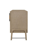 Campbell Sideboard - Leather, Oak Wood