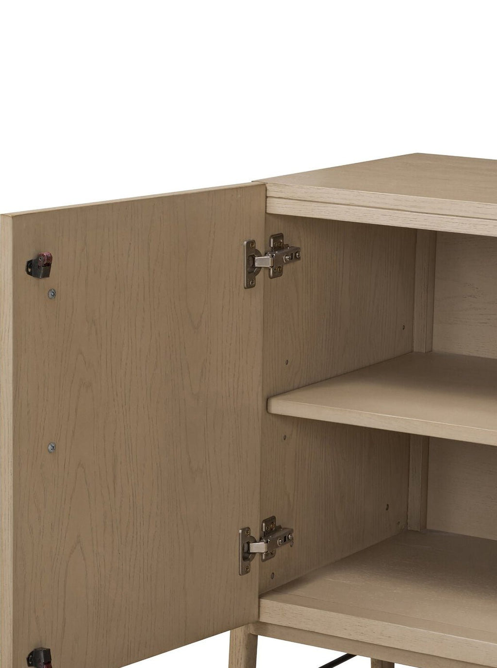 Campbell Sideboard - Leather, Oak Wood