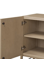 Campbell Sideboard - Leather, Oak Wood