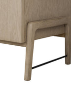 Campbell Sideboard - Leather, Oak Wood